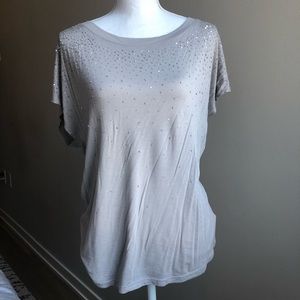 Sparkle oversized silver top